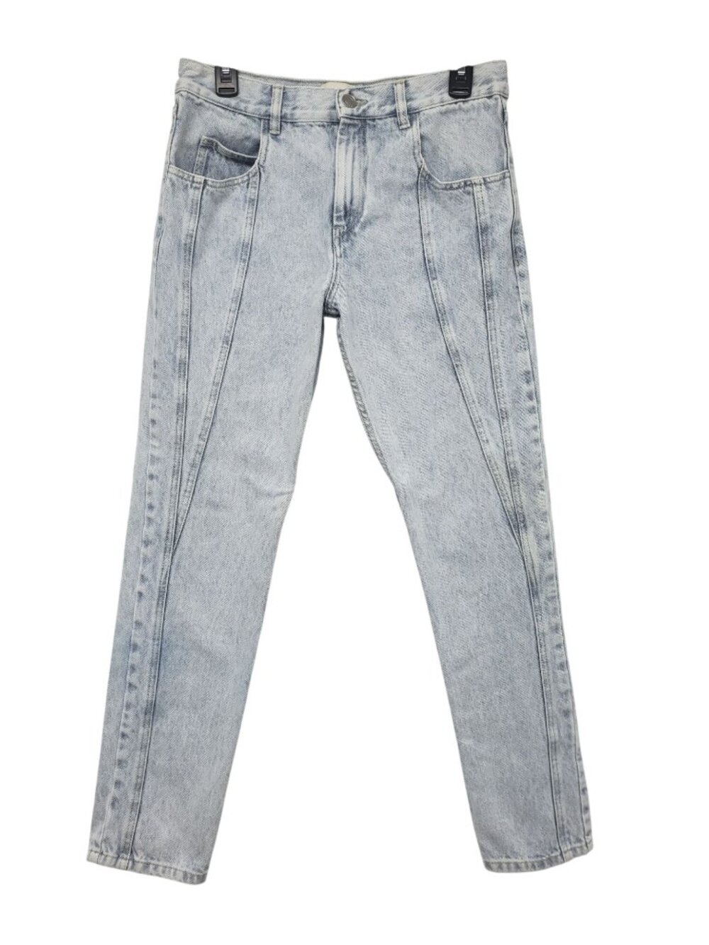 Isabel Marant Vikira Tapered Jeans Light Blue Wash - Picture 2 of 16